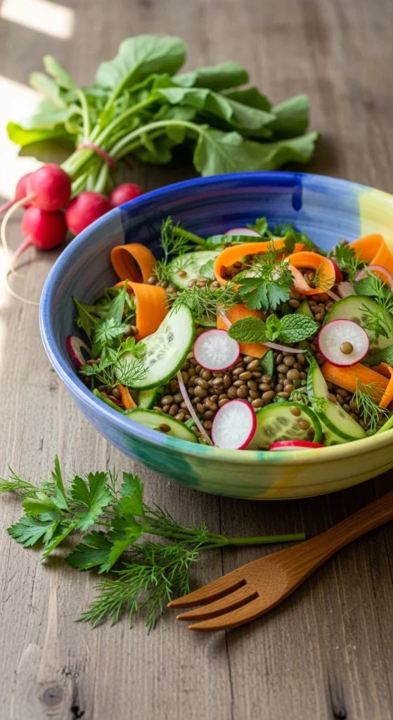 Salade de Lentilles et Légumes Croquants