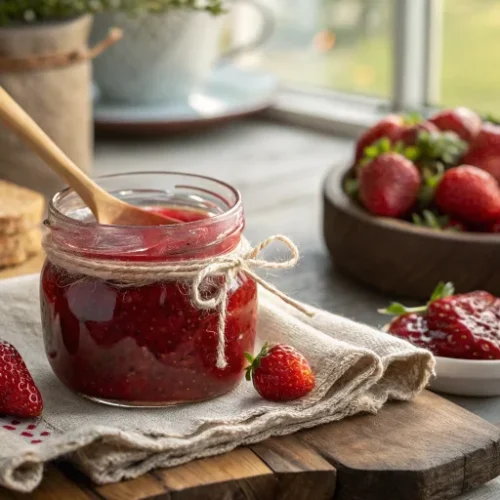 Confiture de fraises sans sucre maison