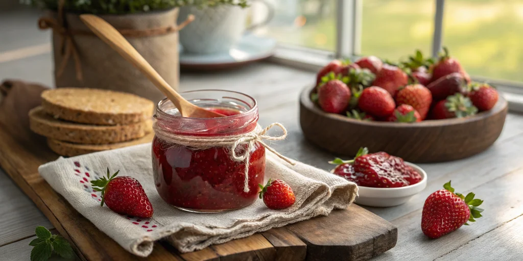 Confiture de fraises sans sucre maison