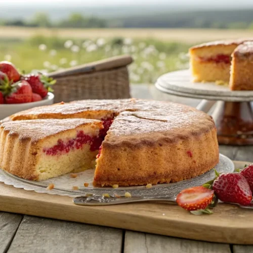 Gâteau à la confiture de fraises