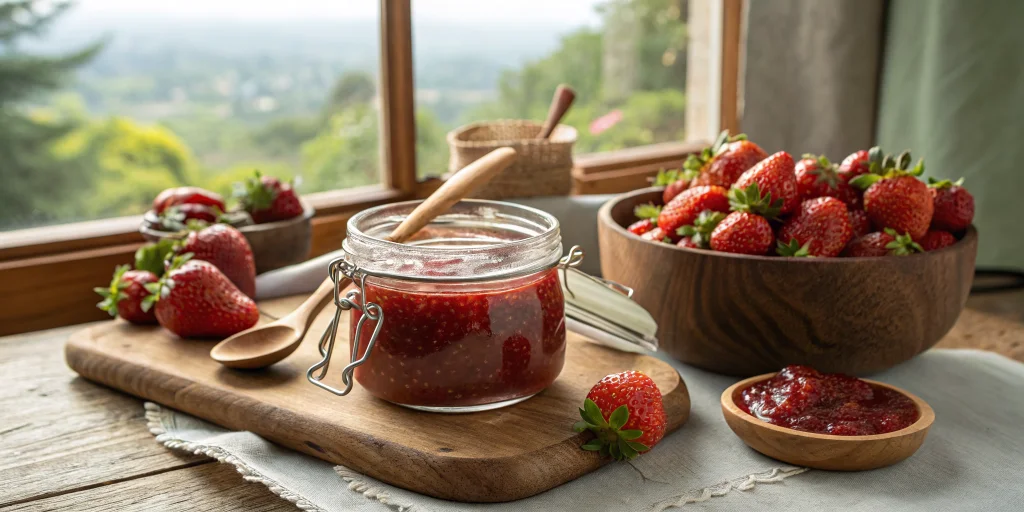 Confiture de fraises aux graines de chia