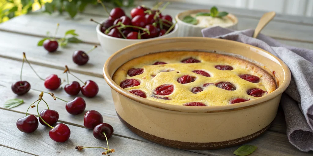 Clafoutis aux Cerises Sans Gluten, Sans Lactose et Vegan