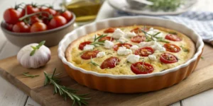 Clafoutis Salé aux Tomates Cerises (Feta, Chèvre ou Thon)