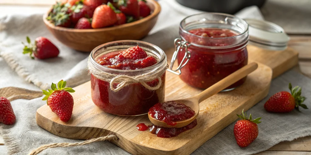 Confiture de fraises maison allégée