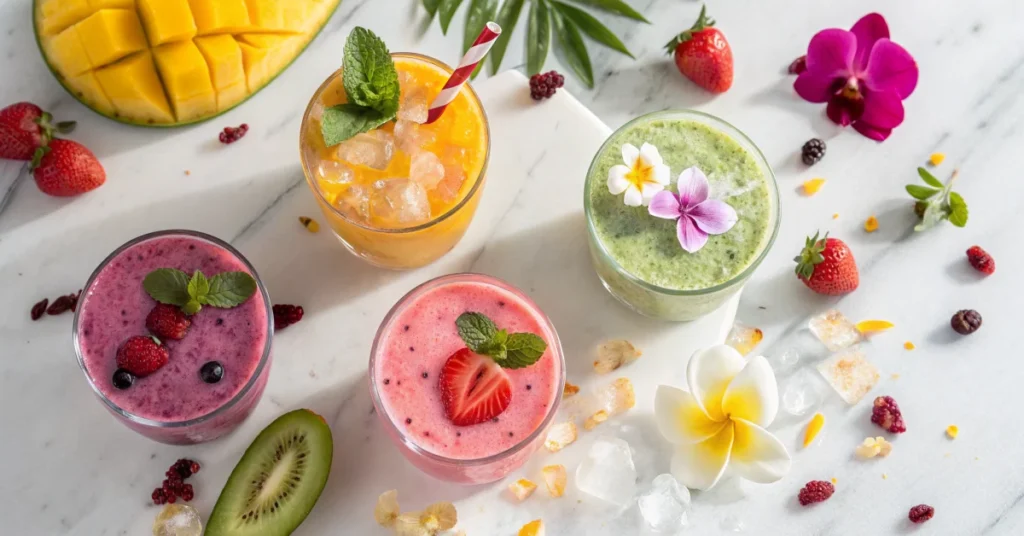 Boissons Fraîches et Smoothies d'Été pour se Désaltérer