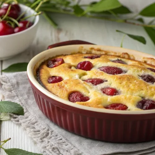 Clafoutis aux Cerises au Fromage Blanc Léger